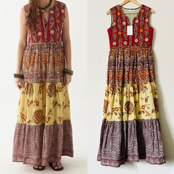 Maison Hotel Dresses & Skirts - NWT MAISON HOTEL SMALL Eugenie sleeveless patchwork maxi dress in Mullumbimby
